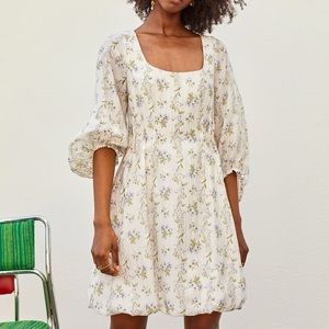 Brock Collection X H&M Puff sleeve floral dress